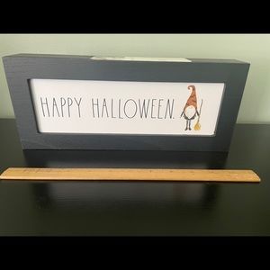 Rae Dunn Happy Halloween Gnome Sign NWT